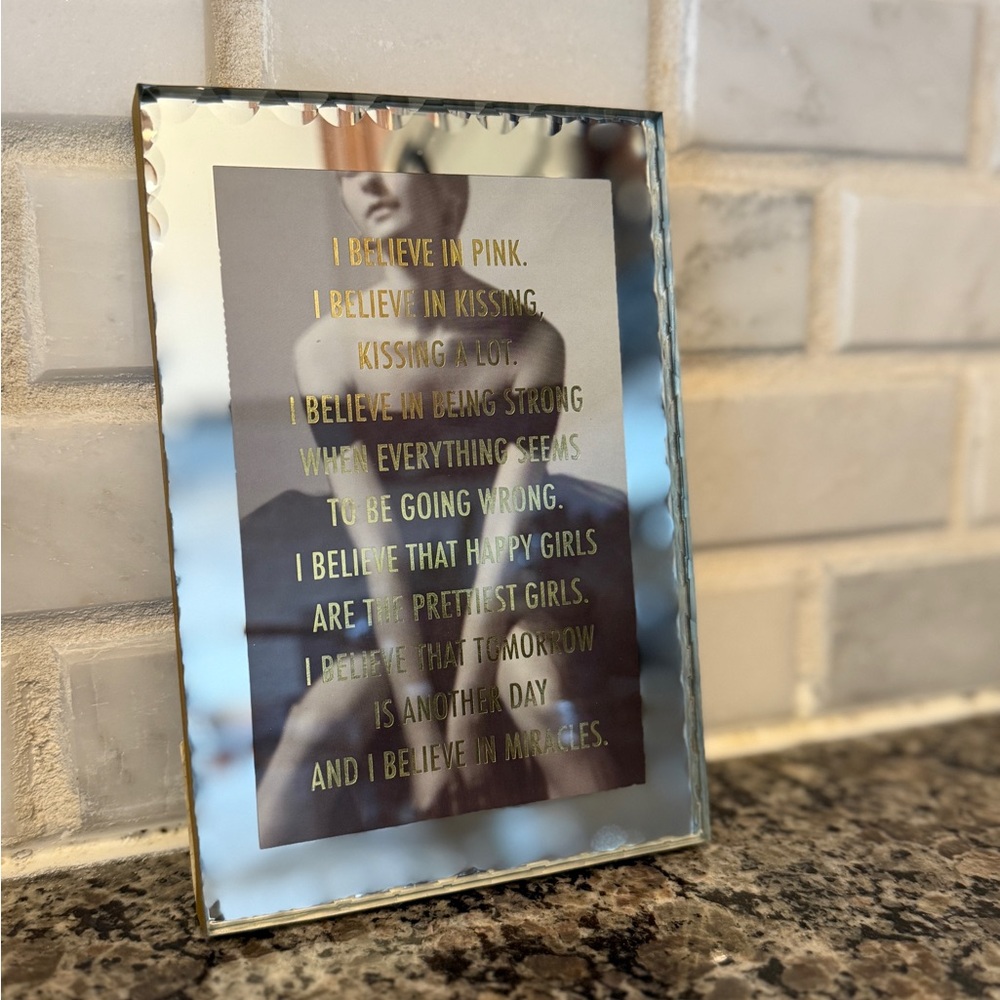 Decorative Mirror with Inspirational Quote